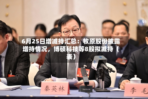 6月25日增减持汇总：牧原股份披露增持情况，博硕科技等8股拟减持（表）-第2张图片