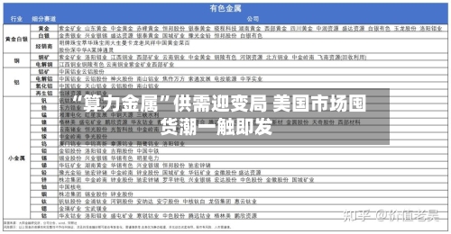 “算力金属”供需迎变局 美国市场囤货潮一触即发-第3张图片