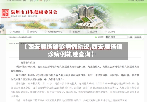 【西安雁塔确诊病例轨迹,西安雁塔确诊病例轨迹查询】-第1张图片