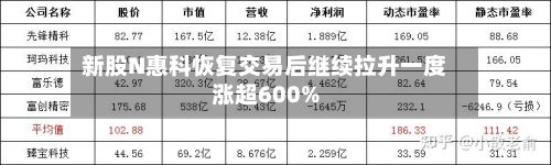 新股N惠科恢复交易后继续拉升一度涨超600%-第2张图片