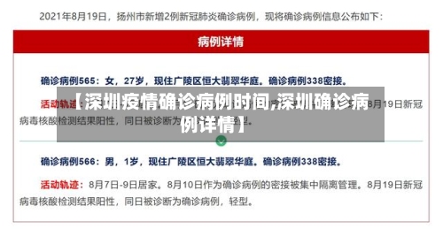 【深圳疫情确诊病例时间,深圳确诊病例详情】-第1张图片
