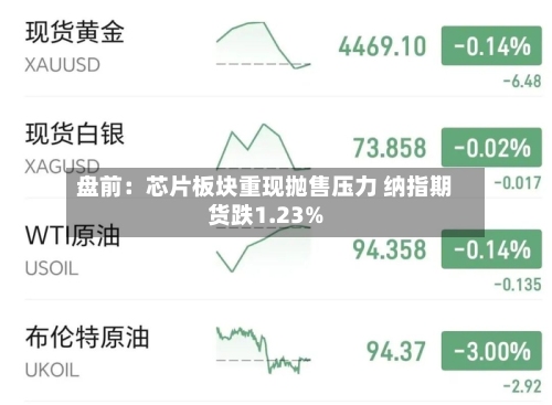 盘前：芯片板块重现抛售压力 纳指期货跌1.23%-第1张图片