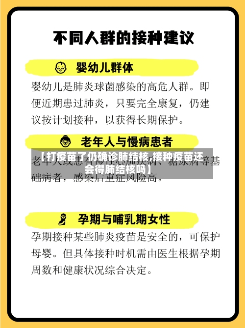 【打疫苗了仍确诊肺结核,接种疫苗还会得肺结核吗】-第1张图片