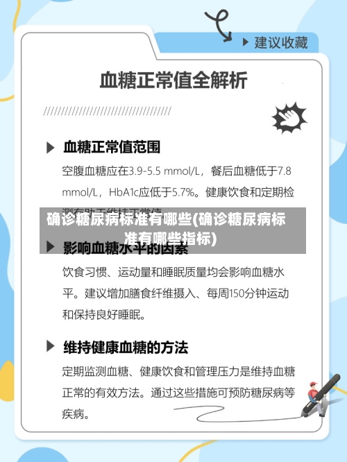 确诊糖尿病标准有哪些(确诊糖尿病标准有哪些指标)-第1张图片